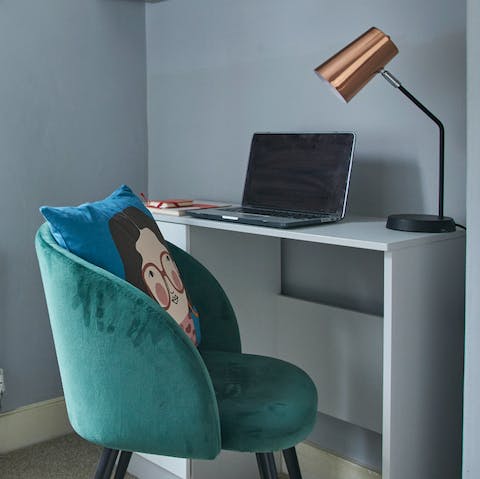 Hop on a Zoom call and check work emails in the private study