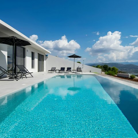 Cool off from the Lefkada sun in the infinity pool