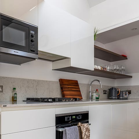Prepare delicious meals in the fully-equipped kitchen