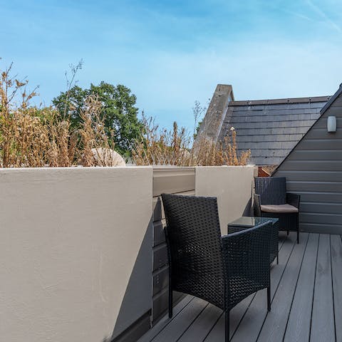 Enjoy leafy views of Walpole Park's treetops from the balcony