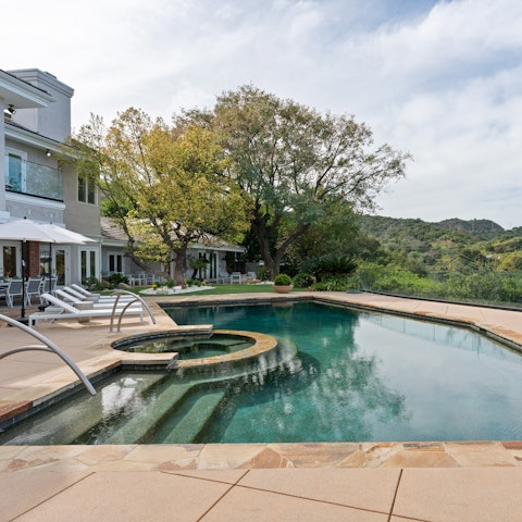 Unwind in the pool and hot tub