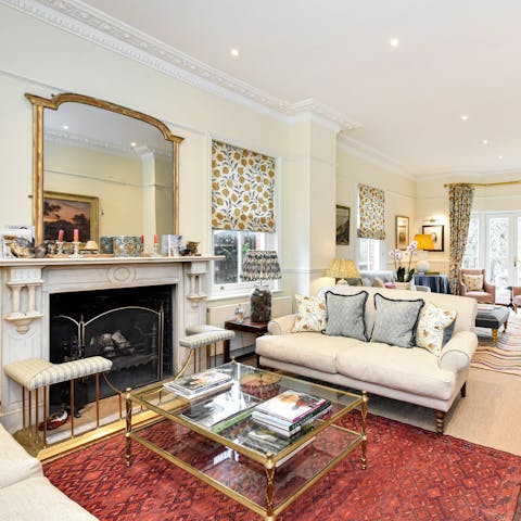Relax and switch off with a book in the sitting room