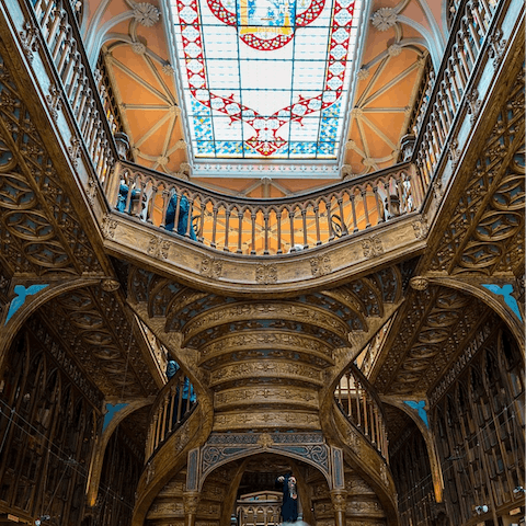 Visit the famous Livraria Lello bookshop, only a fifteen-minute walk away