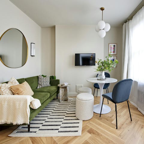 Chill with a quiet evening at home or wander to a local restaurant