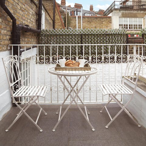 Savour your morning coffee or tea on the terrace