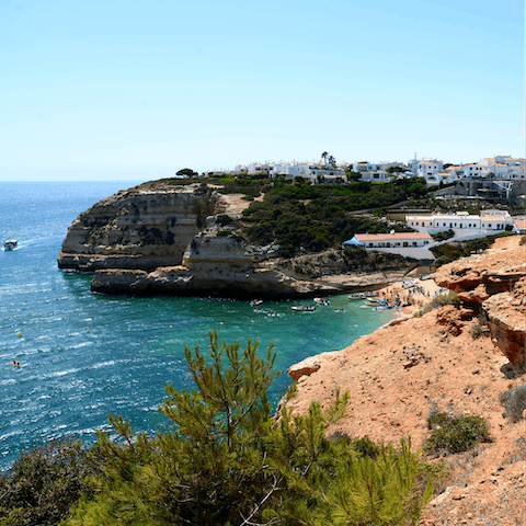 Stay in Carvoeiro, a charming fishing village on the coast of the Algarve