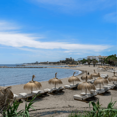 Wander over to Puerto Banús Beach, just 50m away
