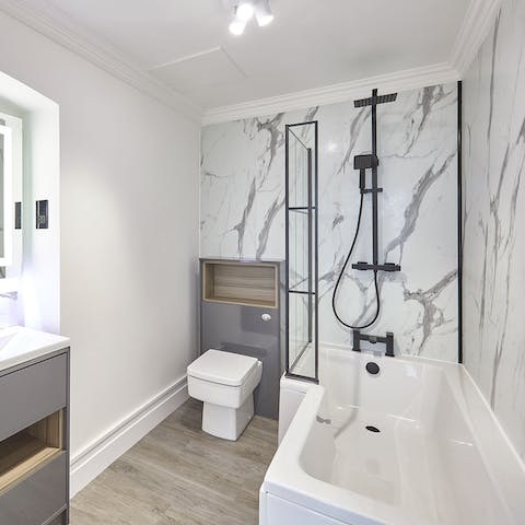 Pour yourself a glass of fizz and indulge in a relaxing bubble bath