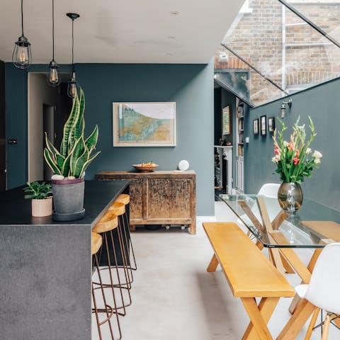 Spend time together in the light-filled kitchen chilling or cooking up a feast
