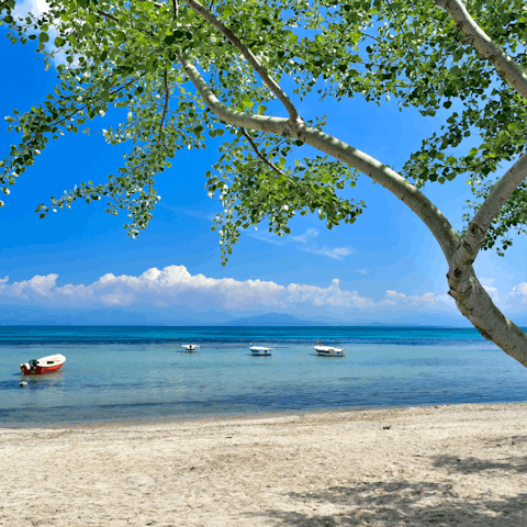 Head to the beaches of Corfu and enjoy a dip in the warm and sparkling sea