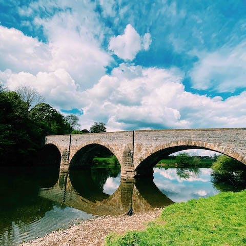 Enjoy sunny strolls along the River Ribble – Bradford Bridge is a thirty-minute walk away