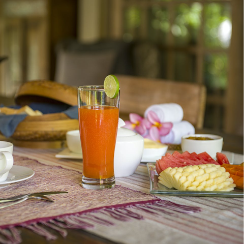 Order breakfast, lunch and dinner for an additional fee