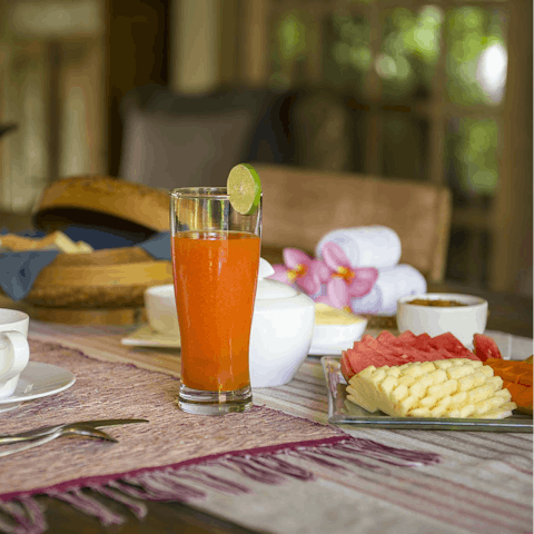 Order breakfast, lunch and dinner for an additional fee