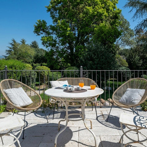 Tuck into a delicious breakfast on the terrace