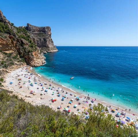 Spend time on Playa de Montalvo, just a five-minute walk away