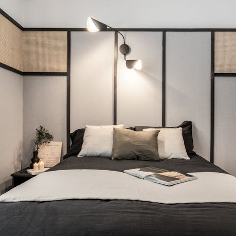 Rest up in the bedroom for your Parisian adventures