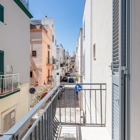 Step outside and straight onto the pretty lanes of Fasano