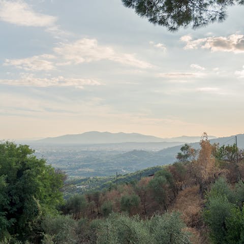 Enjoy the views of the Montecatini Terme hills from your home
