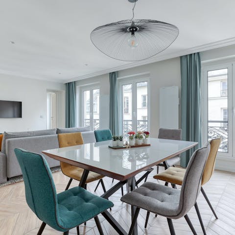 Feast on patisserie in the light-filled apartment