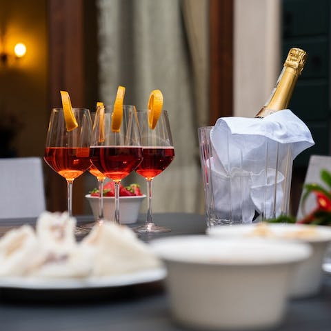 Treat yourself to an aperitivo on the terrace