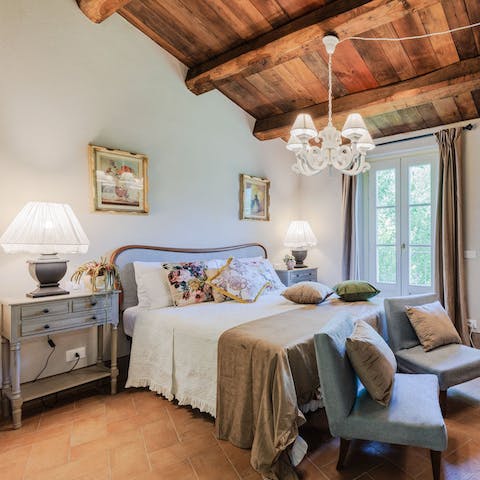 Drift off to sleep in the elegant bedrooms, part of the former stable