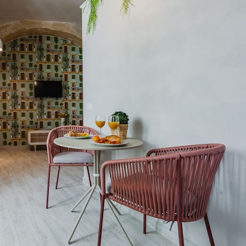 Enjoy some Sicilian cuisine in the dining table