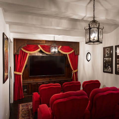 Watch a movie in the home cinema