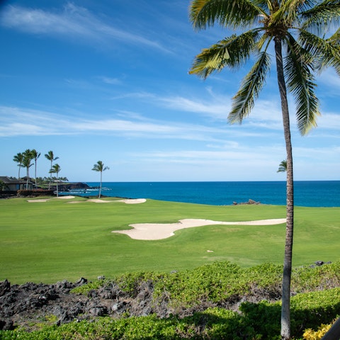 Enjoy glorious views of the golf course from the private lanai