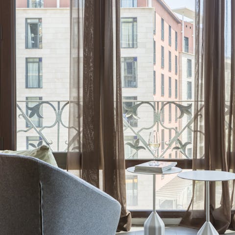 Pour a glass of Tempranillo and relax with a good book in the sunny reading spot