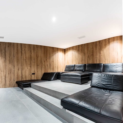 Settle in for a movie night in the home cinema