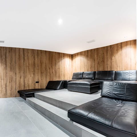 Settle in for a movie night in the home cinema