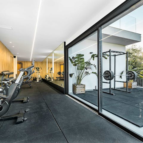 Enjoy a workout in the state-of-the-art home gym