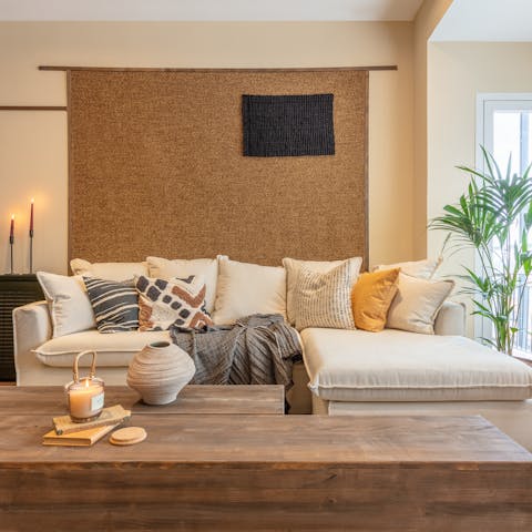 Enjoy a relaxed night at home, watching Netflix movies on the comfy sofa