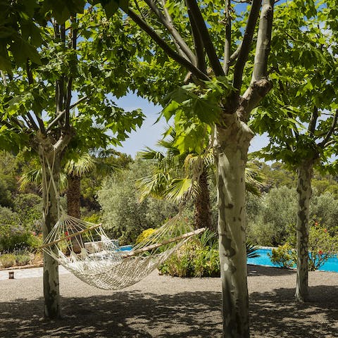 Grab a book and relax in the hammock