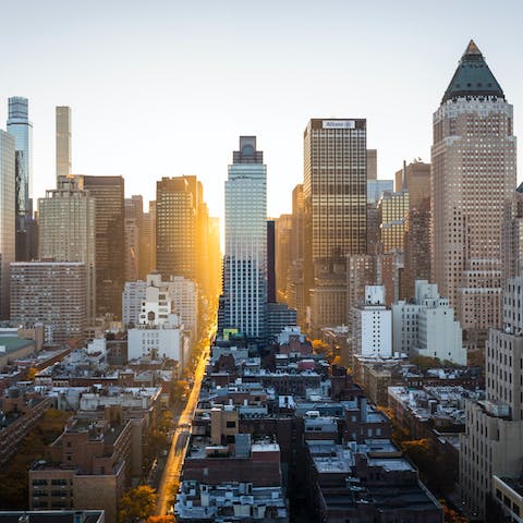 Experience NYC living at this sleek apartment in Midtown West