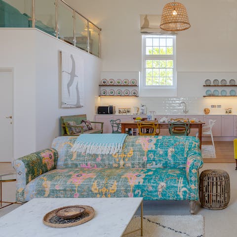 Admire the quirky decor, antique furniture and vintage touches