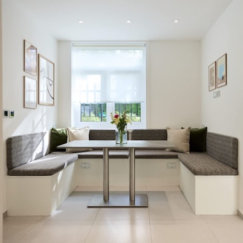 Start the day with breakfast in the dining nook