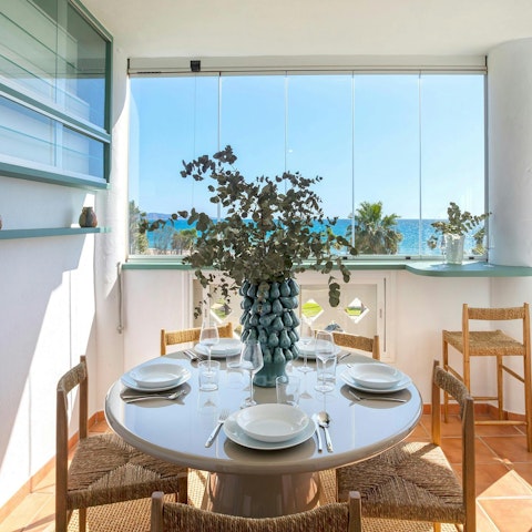 Gaze out to sea while you enjoy your lunch