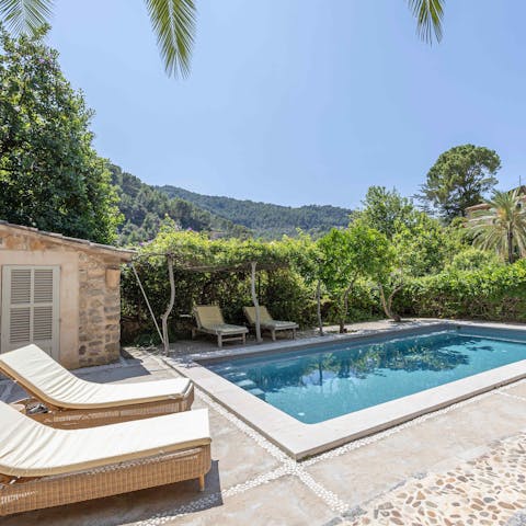 Spend blissful days lounging by the private pool