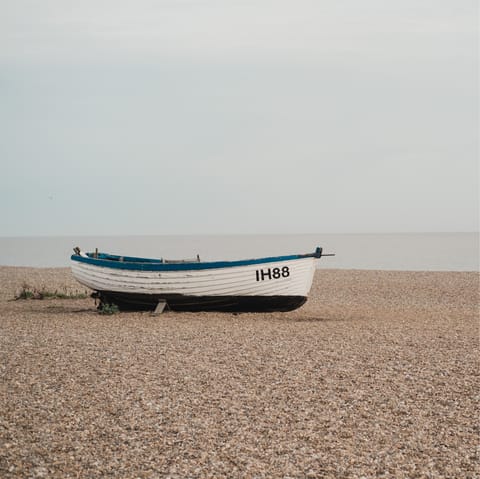 Head up the coast to atmospheric Aldeburgh, a twenty-minute drive away
