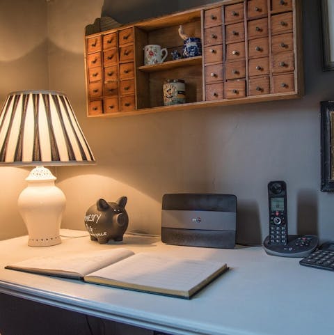 Do some holiday journalling in the quiet study nook