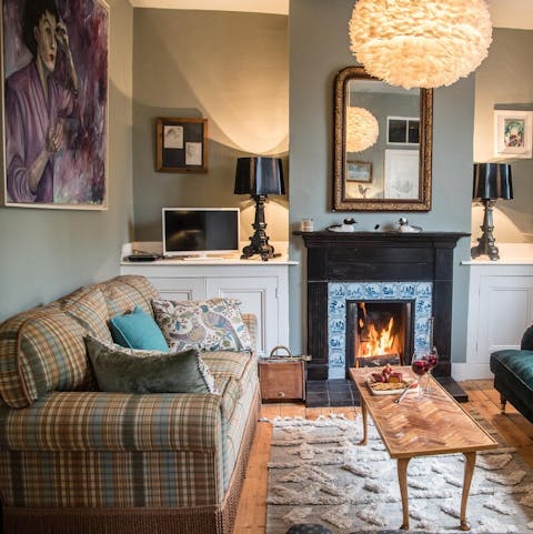 Kick back and cosy up by the fire after a long day of hiking