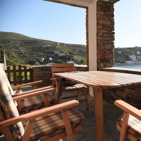 Admire the postcard-worthy views on the terrace