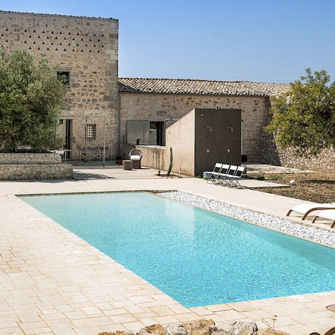 Cool off from the summer sun in the swimming pool