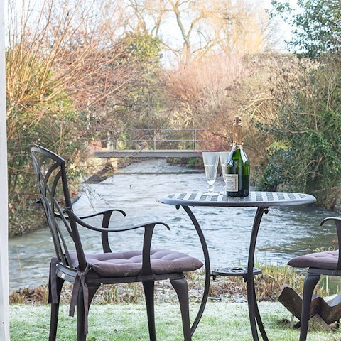 Relax by the river and soak up the peaceful surroundings right outside your door
