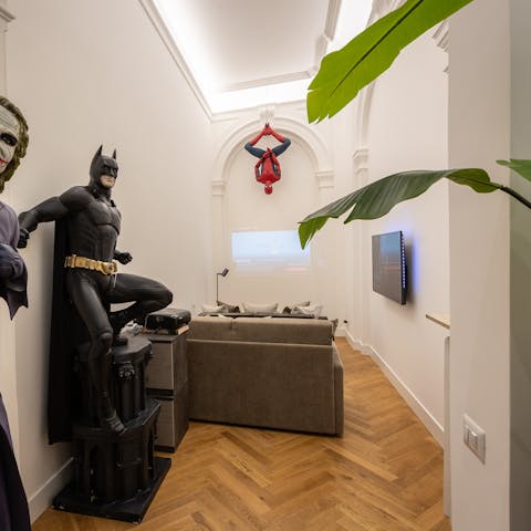 Gather for a magical night at the movies in the home cinema