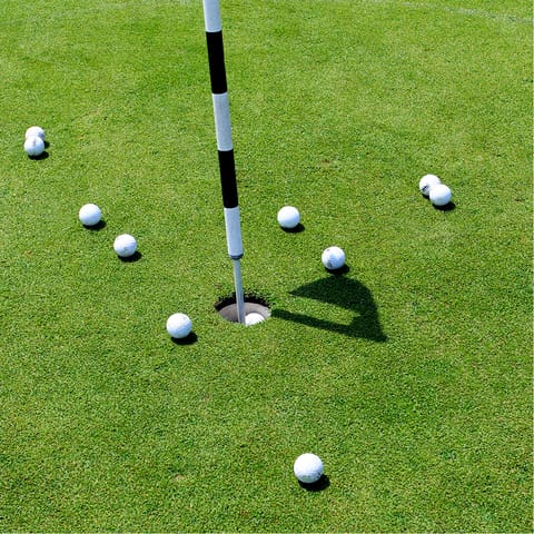 Tee off from the Vall D'Or golf course nearby – the coastal views are impressive