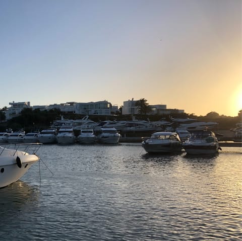Head to Cala d'Or for a marina stroll and evening meal (a five-minute drive)