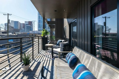 Enjoy your morning coffee from the balcony