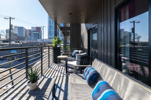 Enjoy your morning coffee from the balcony